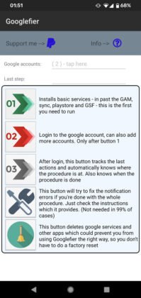 Google Fier App di installazione GMS per HUAWEI HONOR 01 